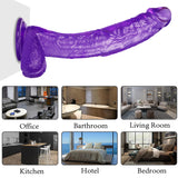 Laden Sie das Bild in den Galerie-Viewer, 12 inch crooked mouth purple jelly dildo