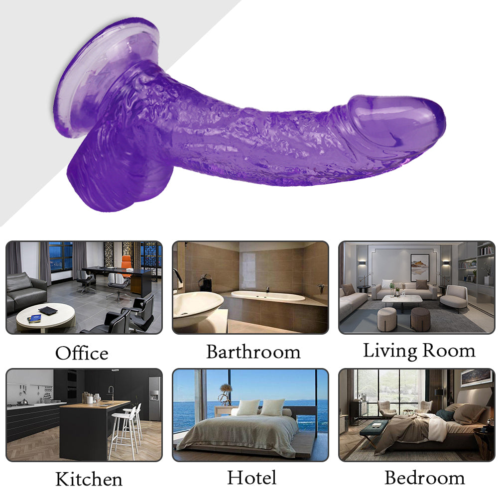 Purple curved dildo