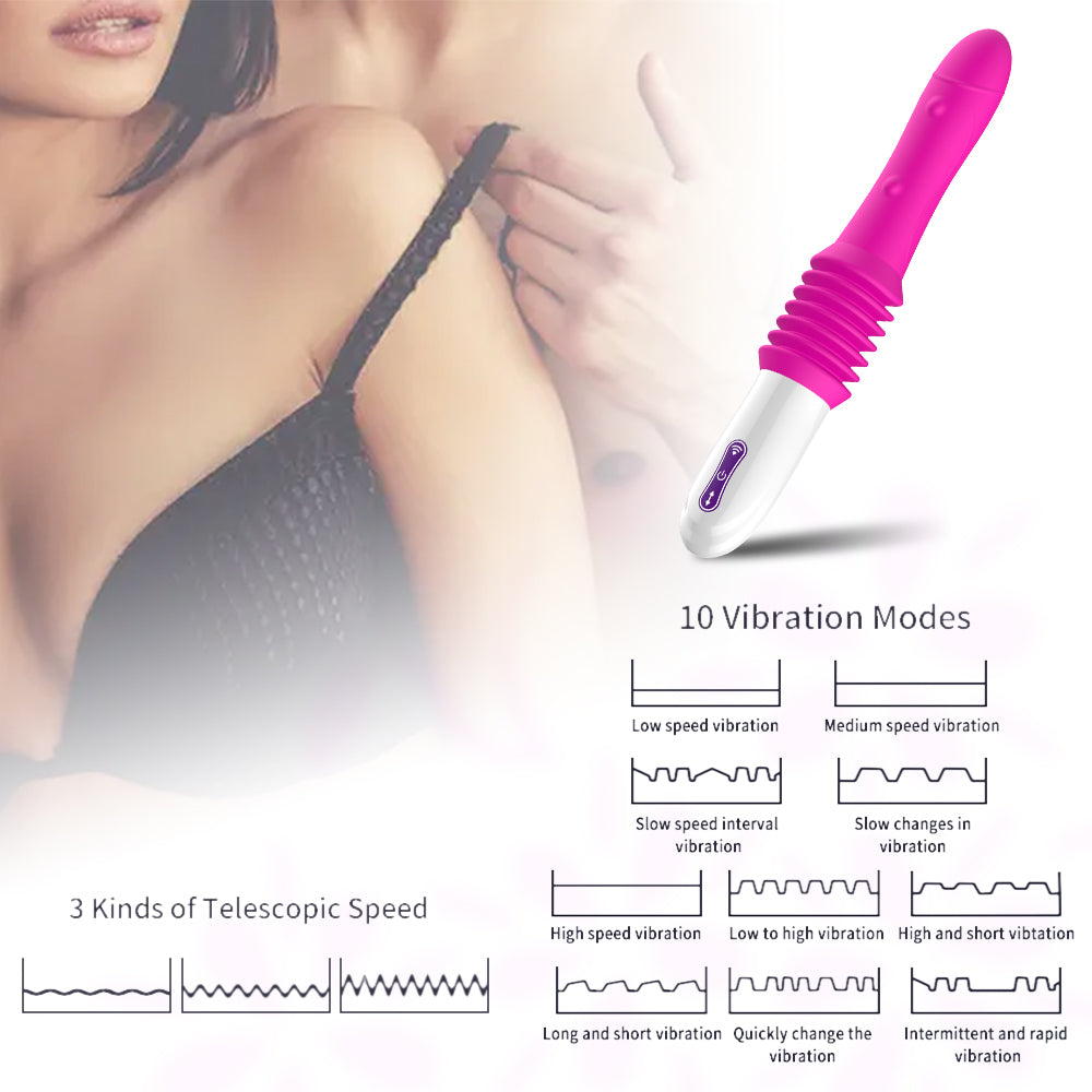 Multiple Waterproof Vibrator Thrusting Sex Machine