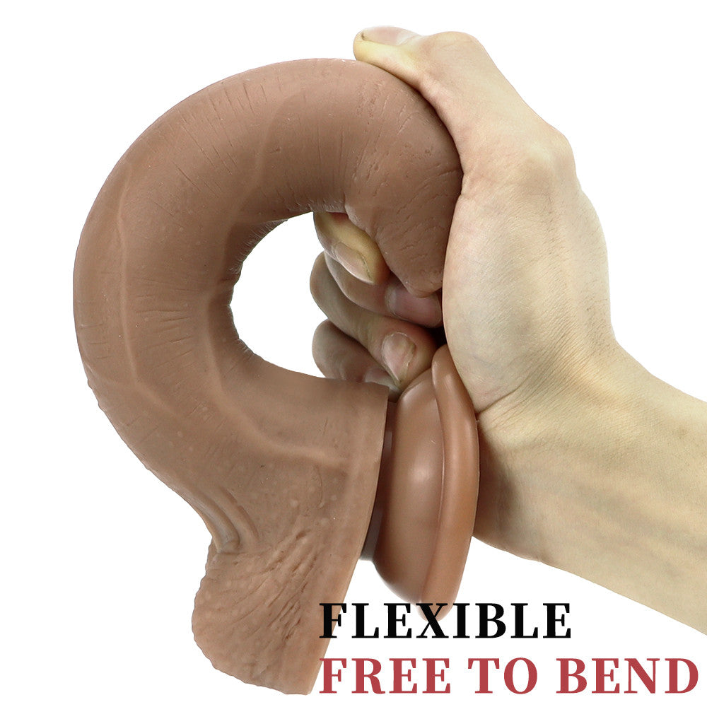 8 Inch Silicone Realistic Uncircumcised Dildo