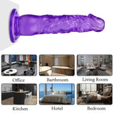 Charger l&#39;image dans la galerie, 8 Inch extra straight purple dildo