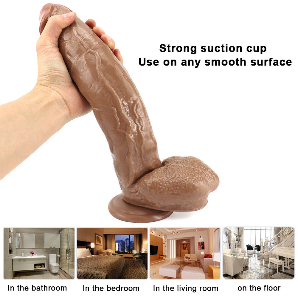 12 inch brown pvc  penis