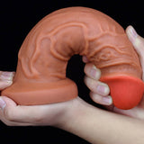 画像をギャラリー ビューアにロード Red Glans Thick Big Silicone Realistic Dildo