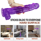 Laden Sie das Bild in den Galerie-Viewer, 12 inch big head purple dildo