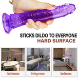 Laden Sie das Bild in den Galerie-Viewer, 8 Inch small straight purple dildo