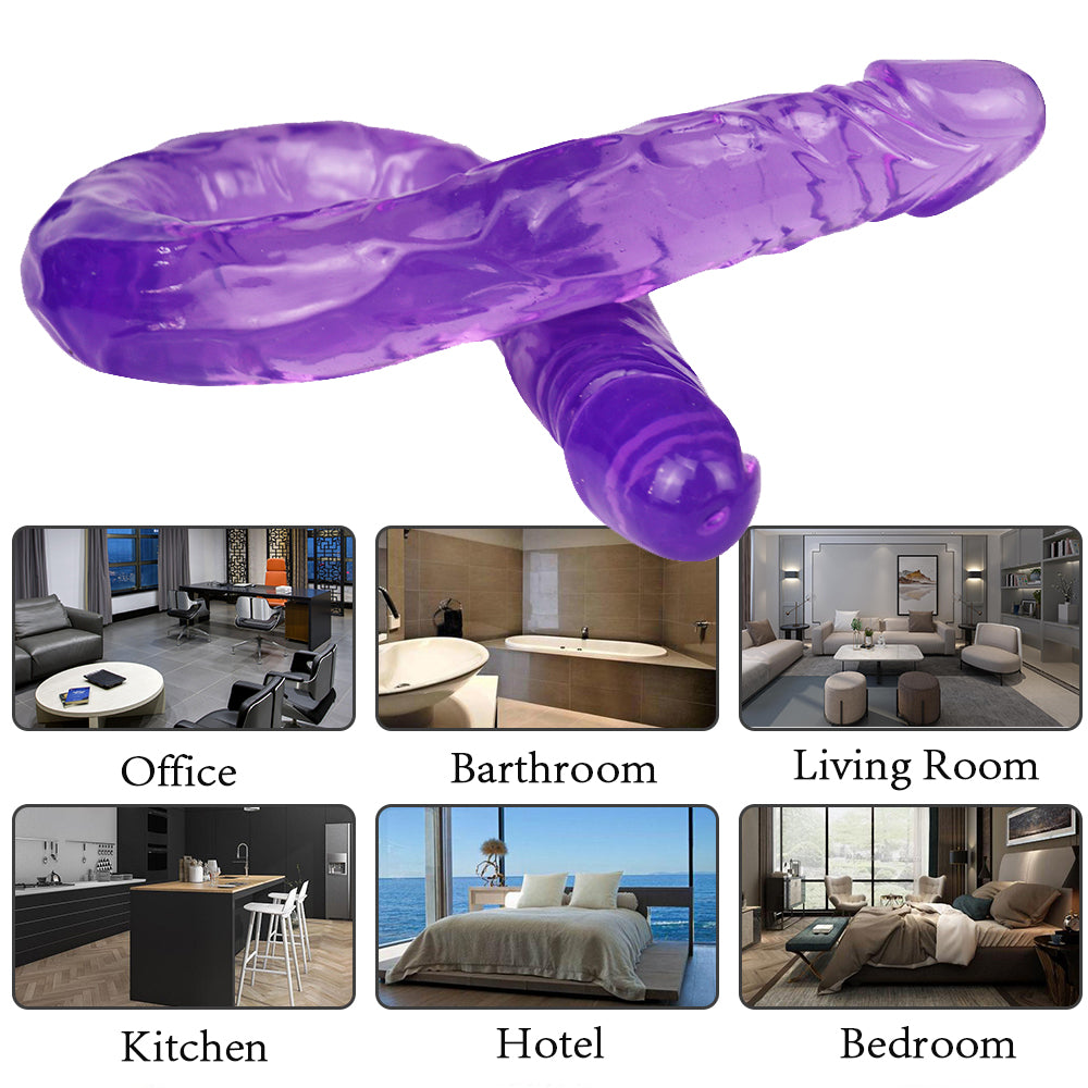 Double head 22 inch purple dildo