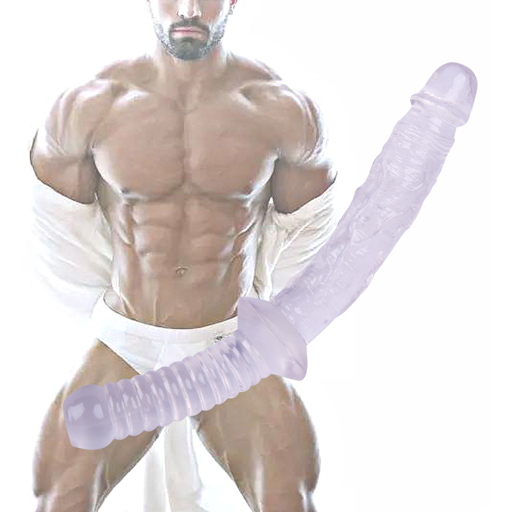 12 Inch Clear Jelly Handled Dildo Sword