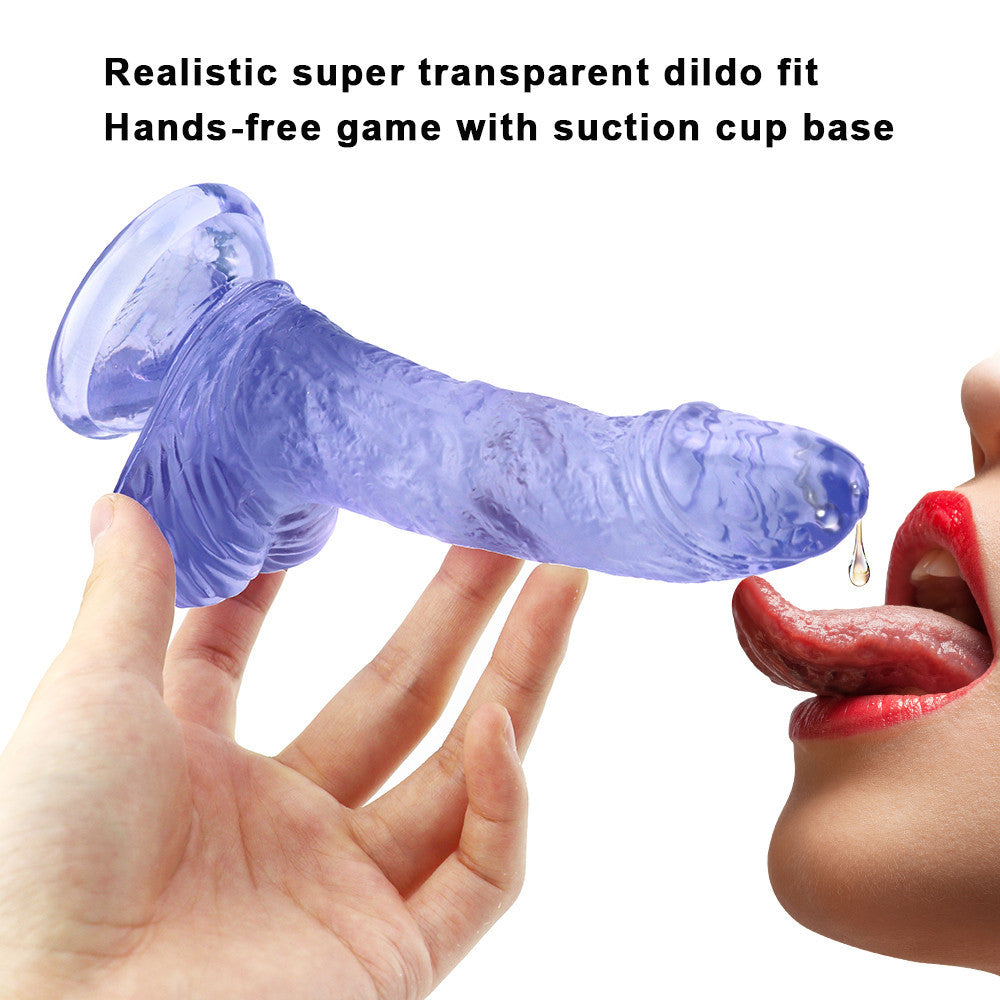 Blue curved dildo