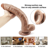 Laden Sie das Bild in den Galerie-Viewer, 10 inch crooked mouth brown dildo