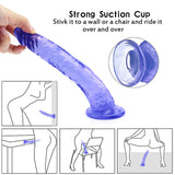 Laden Sie das Bild in den Galerie-Viewer, 8 Inch small straight blue dildo