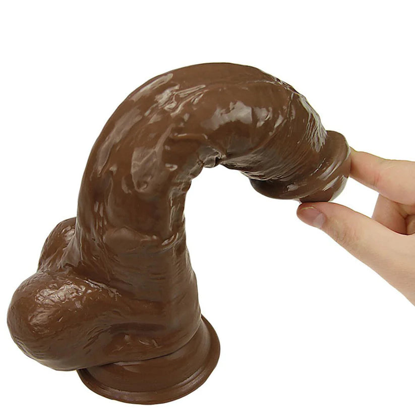 10 Inch Brown Realistic Penis Suction Cup