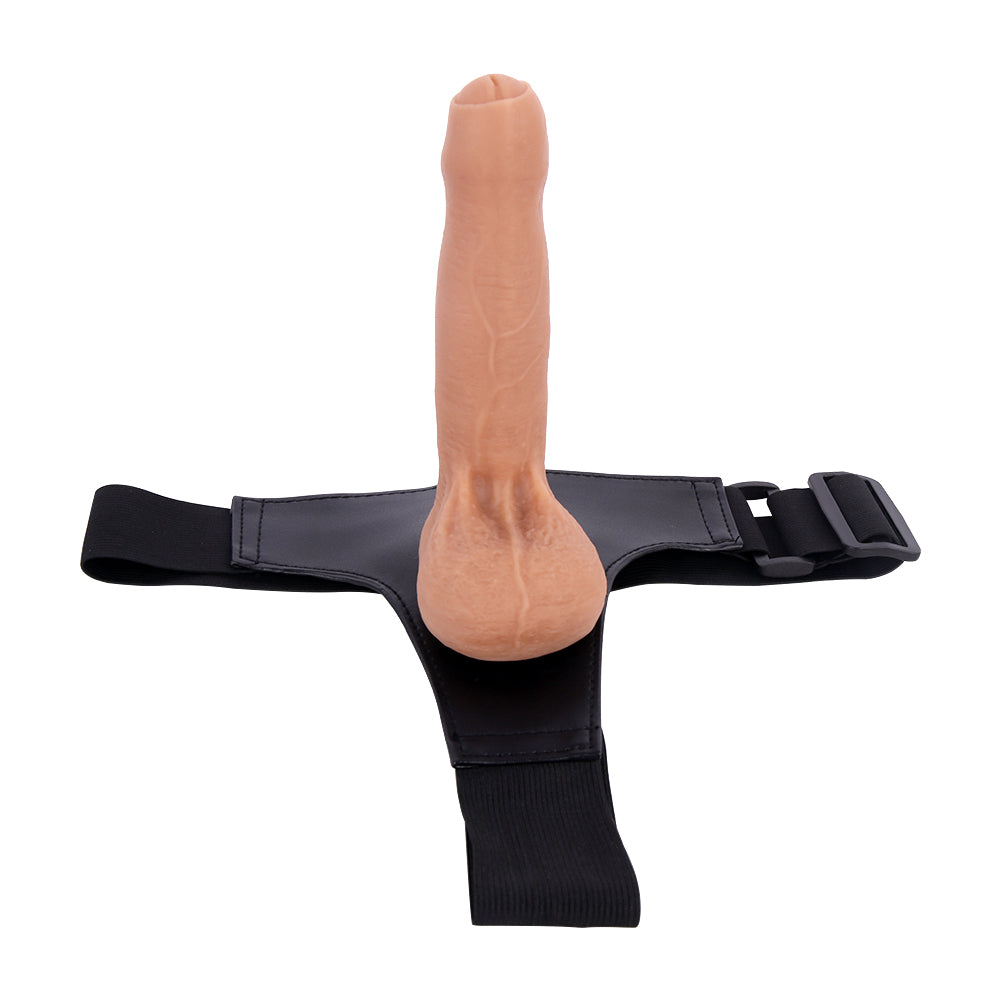 Realistic Uncircumcised Dildo 9 Inch Strap On