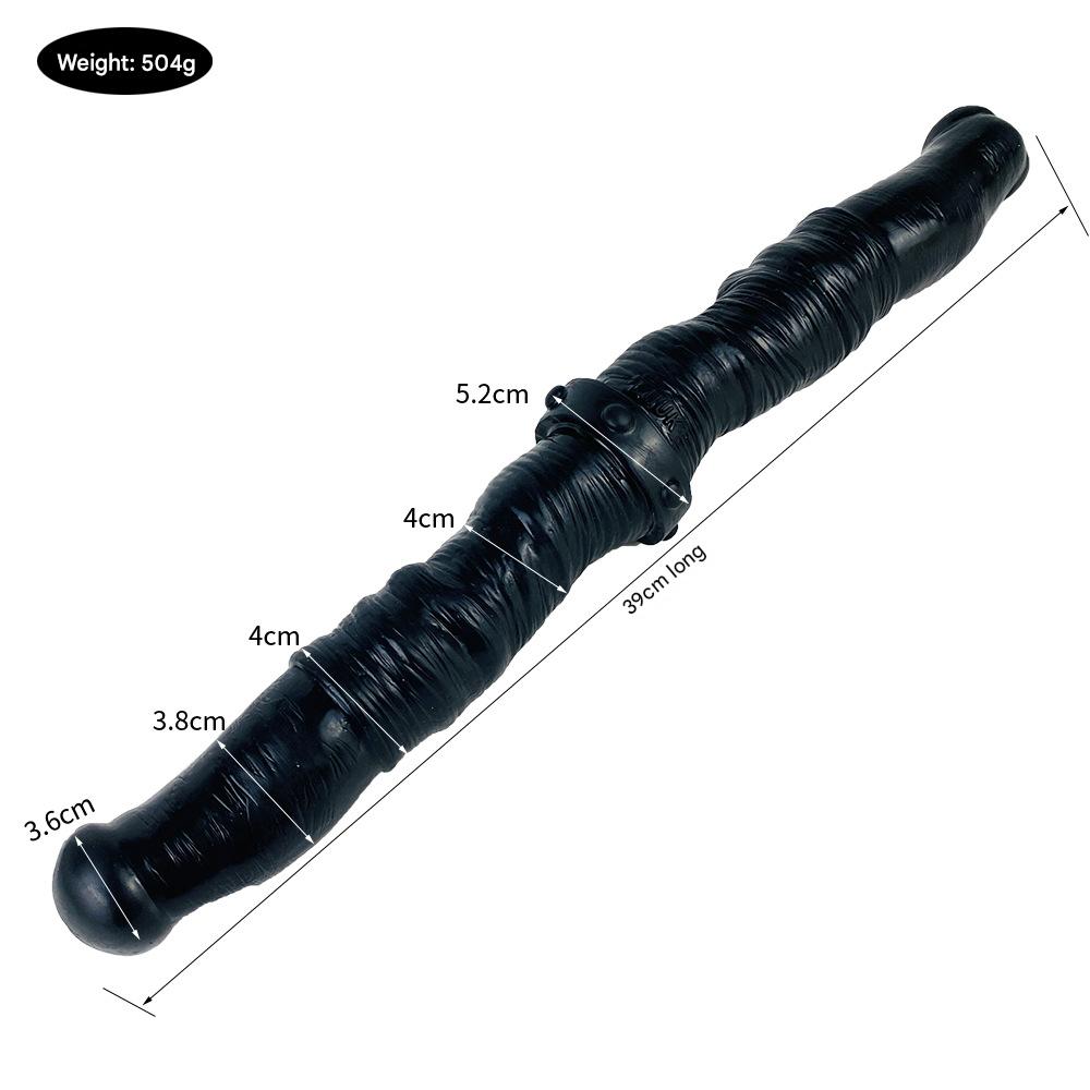 Black Silicone Lesbian Double Head Dildo