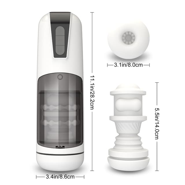 White Retractable waterproof Automatic Blowjob Machine