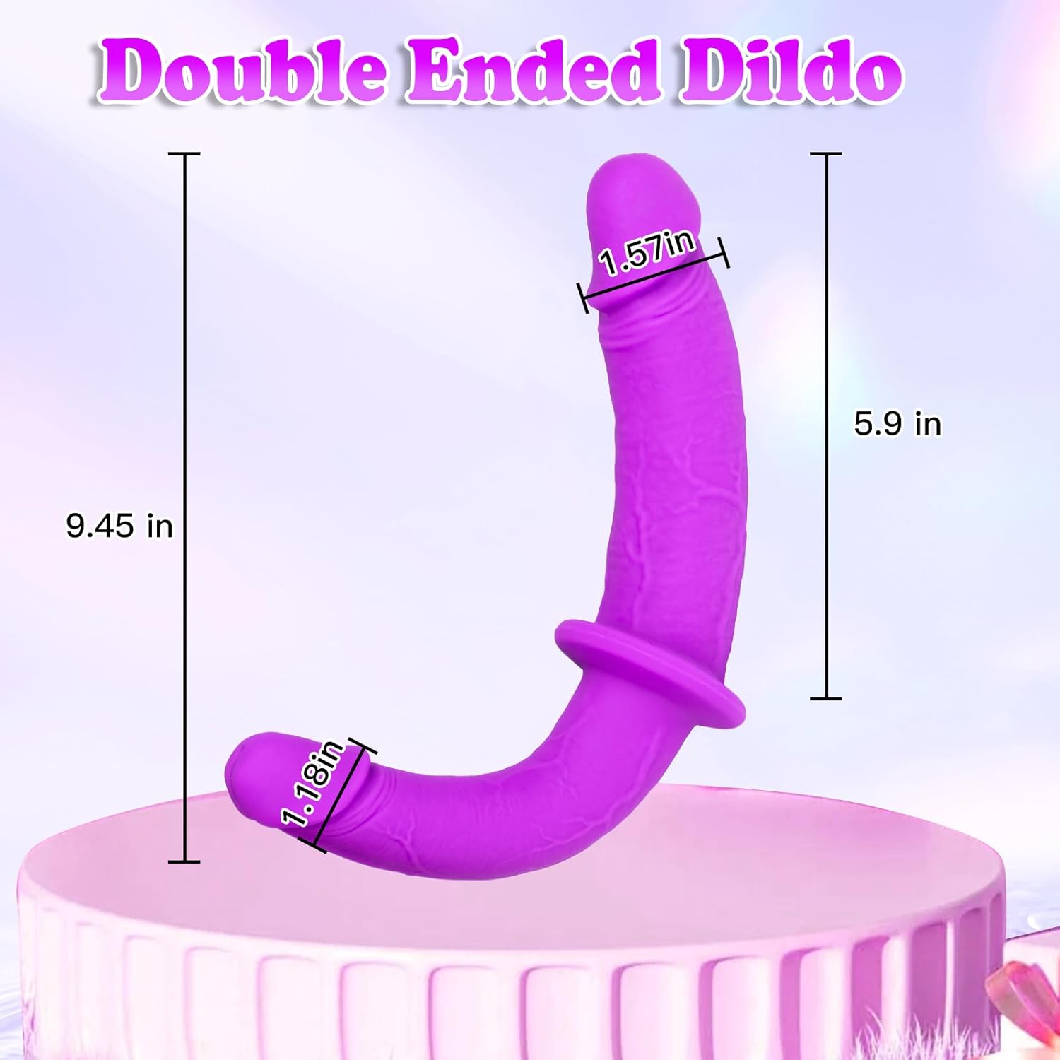 Double ended dildo with strap on