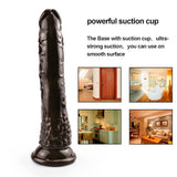 Load image into Gallery viewer, 8 Inch small straight coffee dildo