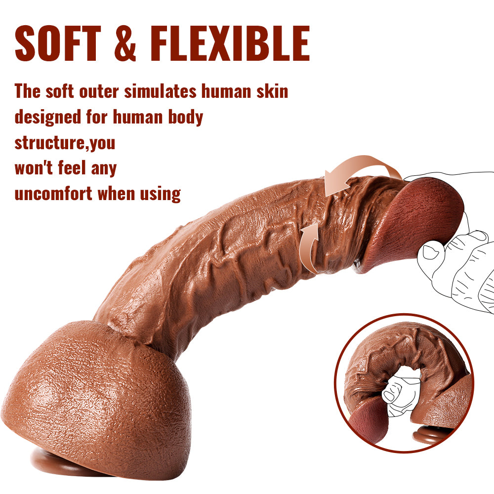 Human Size Curved Realistic Dildo