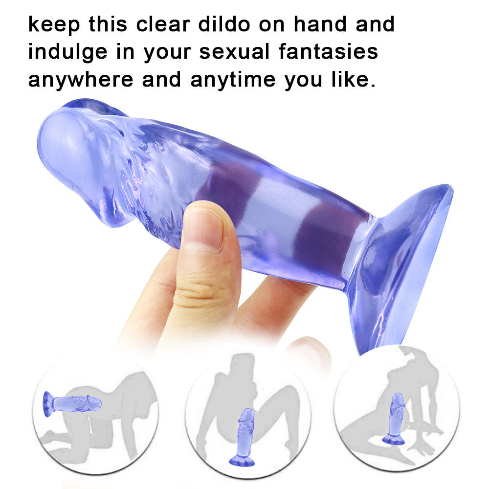 Short rough blue dildo