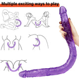 Load image into Gallery viewer, Double head 22 inch purple dildo