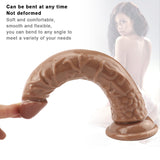 Charger l&#39;image dans la galerie, 8 Inch small straight brown dildo