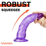 Laden Sie das Bild in den Galerie-Viewer, 8 Inch extra straight purple dildo