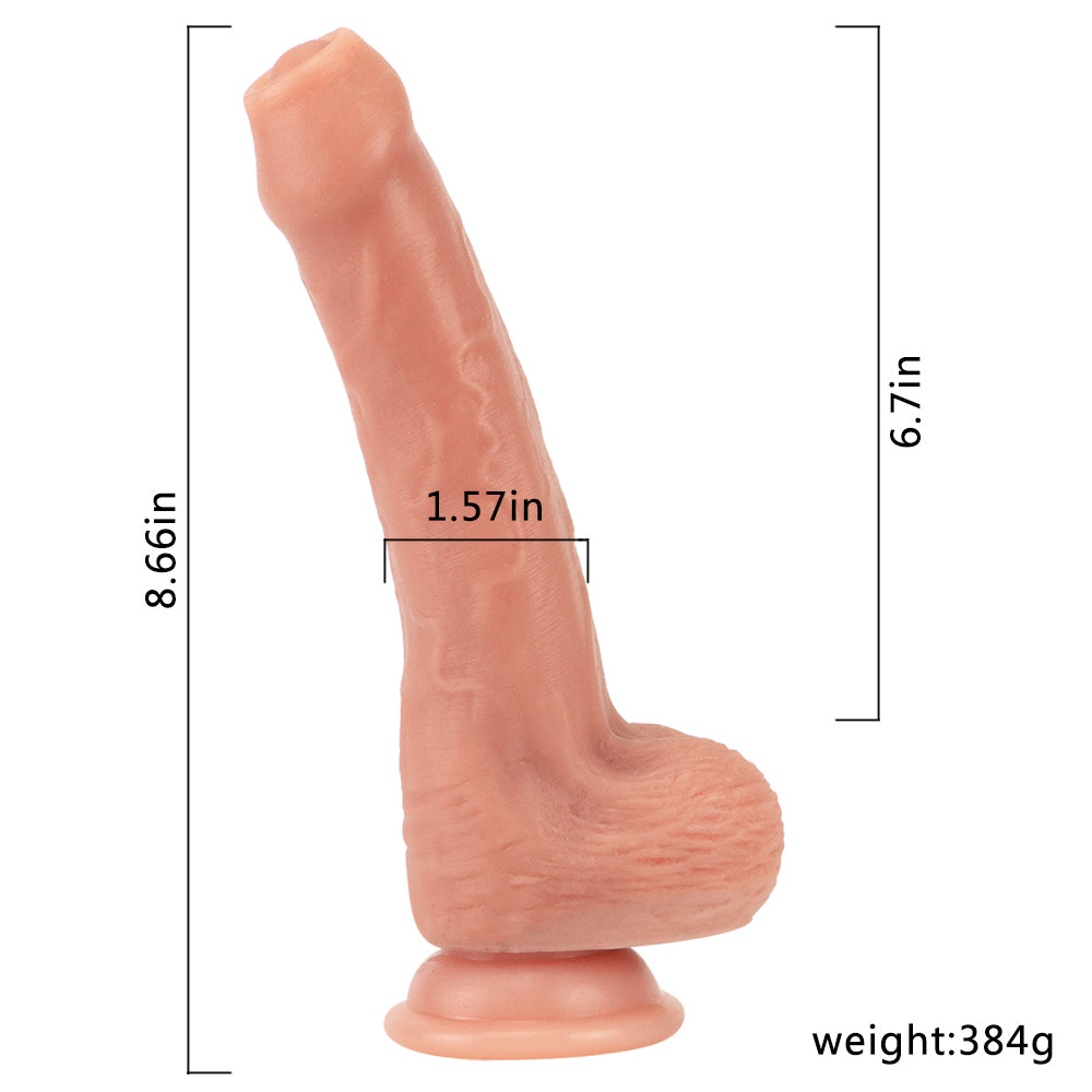 8 Inch Realistic Skin Uncircumcised Dildo