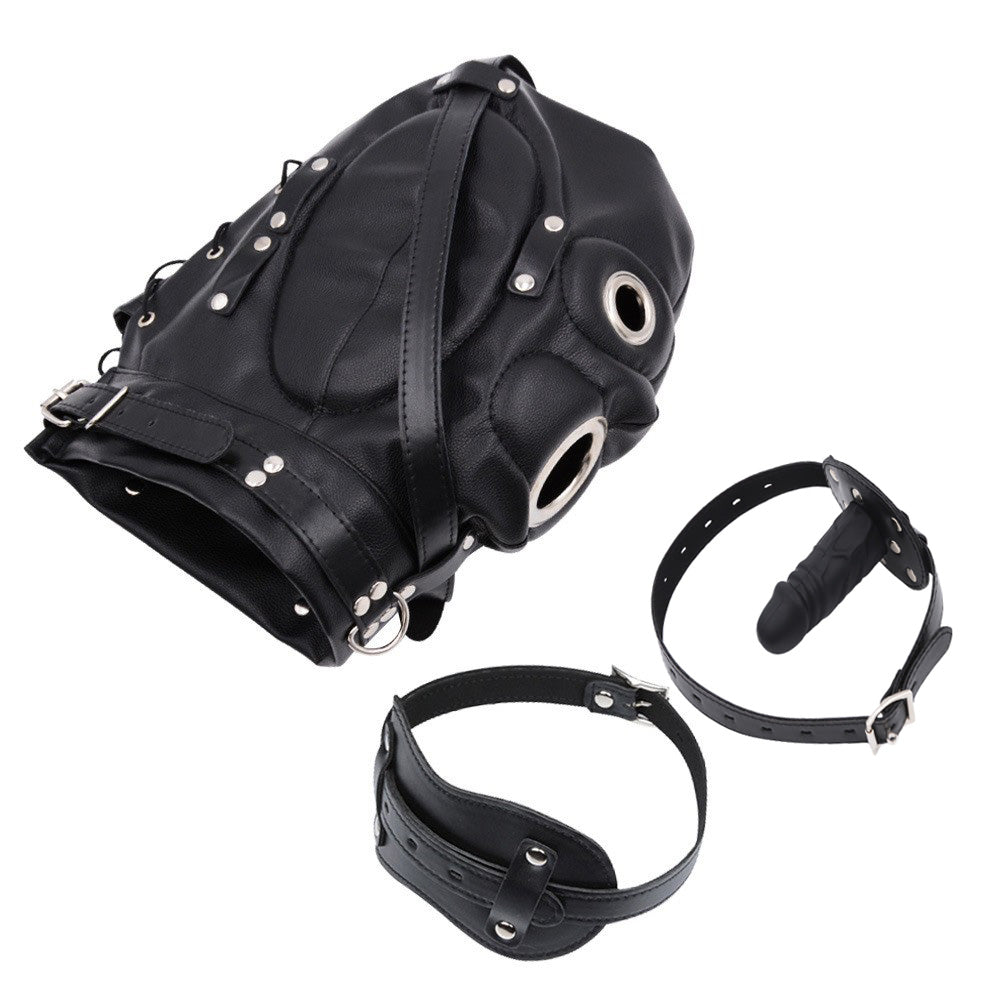 Sex Slave Gag BDSM Dildo Mask