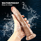 Laden Sie das Bild in den Galerie-Viewer, 8 Inch small straight brown dildo