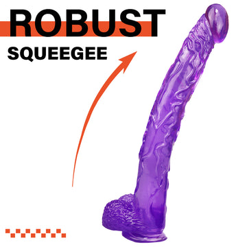 16 Inch Long Jelly Anal Purple Dildo