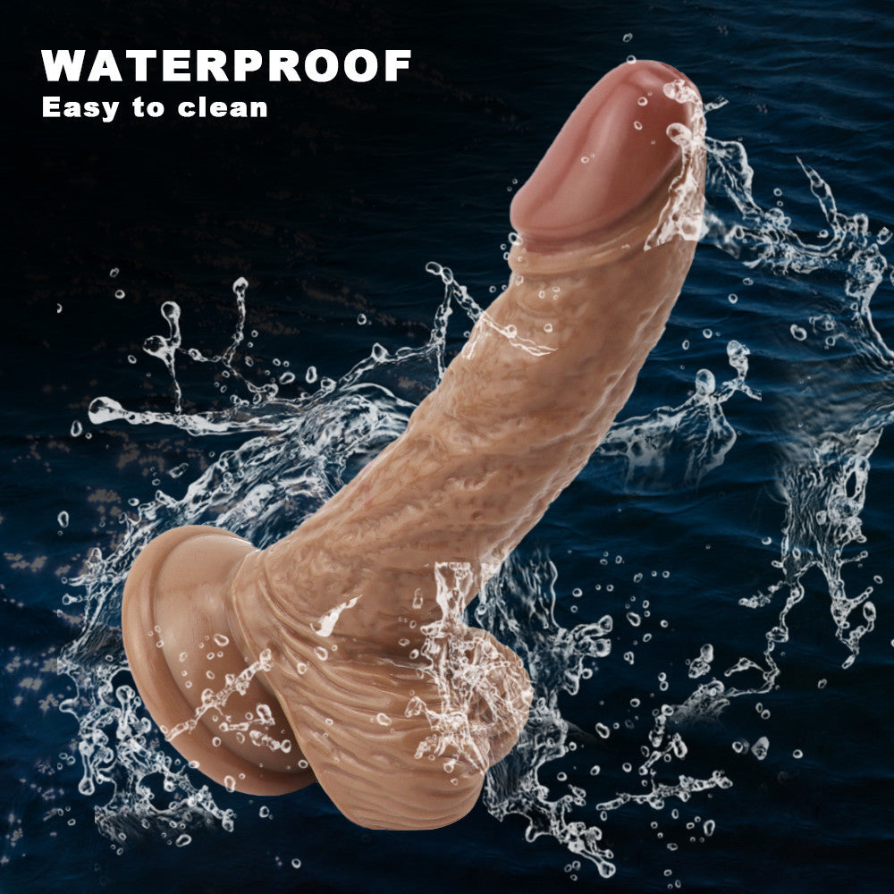 Brown curved dildo