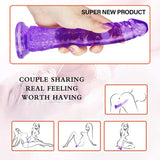 Laden Sie das Bild in den Galerie-Viewer, 8 Inch small straight purple dildo