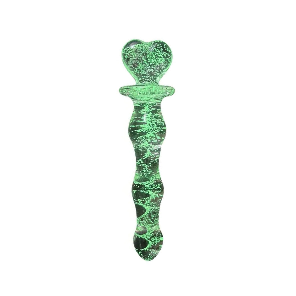 Heart Glass Dildo 7 Inch Luminous Fairy Wand