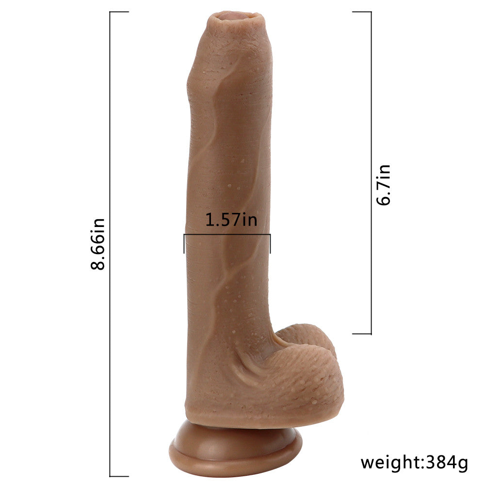 8 Inch Silicone Realistic Uncircumcised Dildo