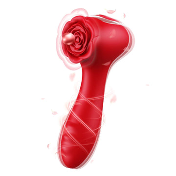 Rose Clitoral Vibrator Handheld Wand Sex Toy