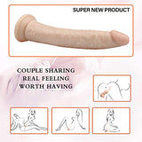 Laden Sie das Bild in den Galerie-Viewer, 8 inch skintone dildo curved