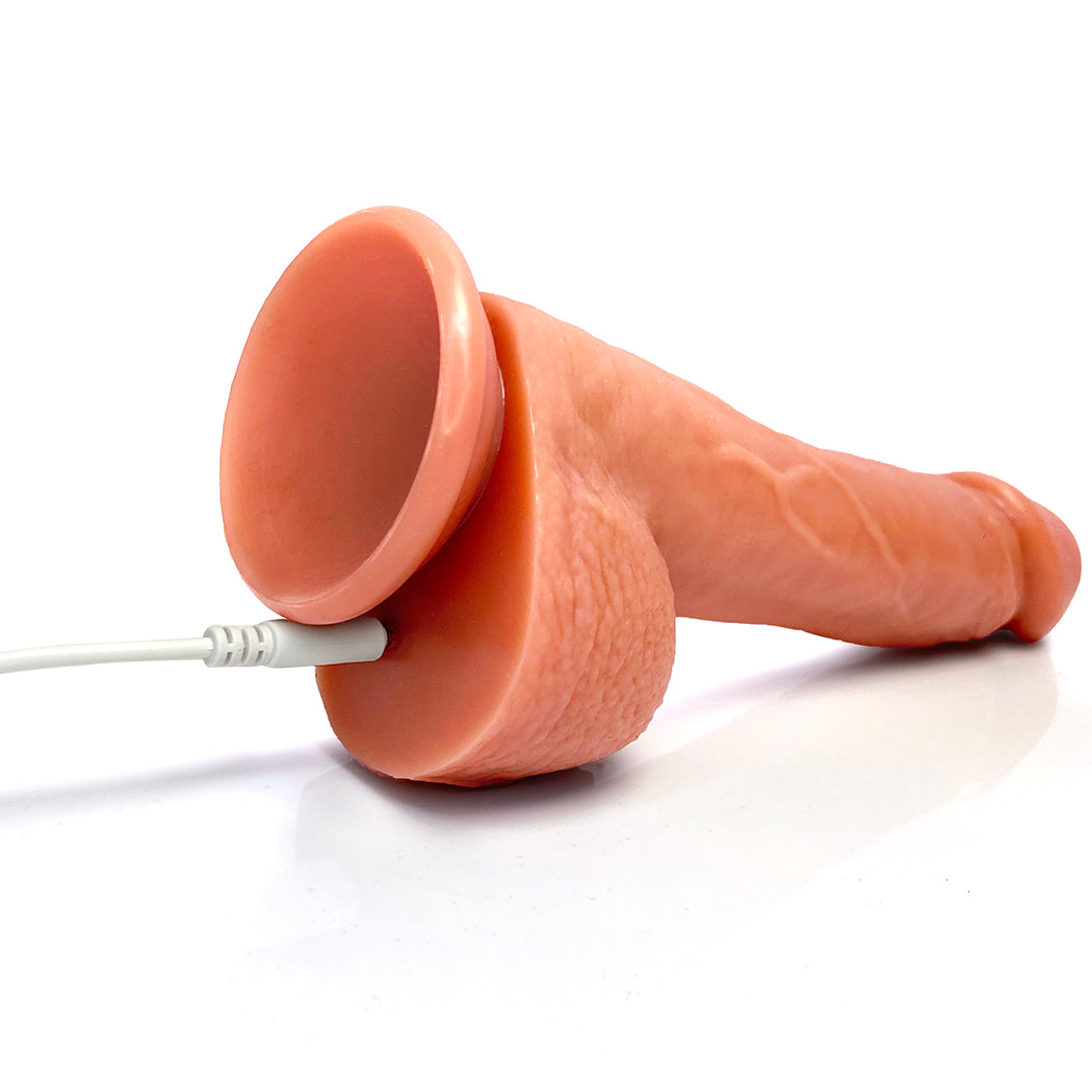 Flesh 9 Inch Vibrating Dildo