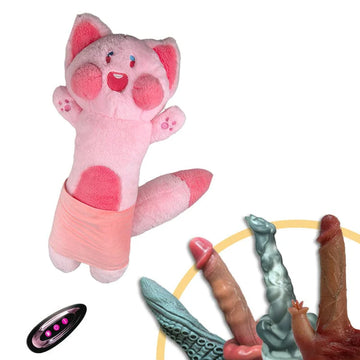 Cute Plush Toy Hidden Dildo Pillow Machine