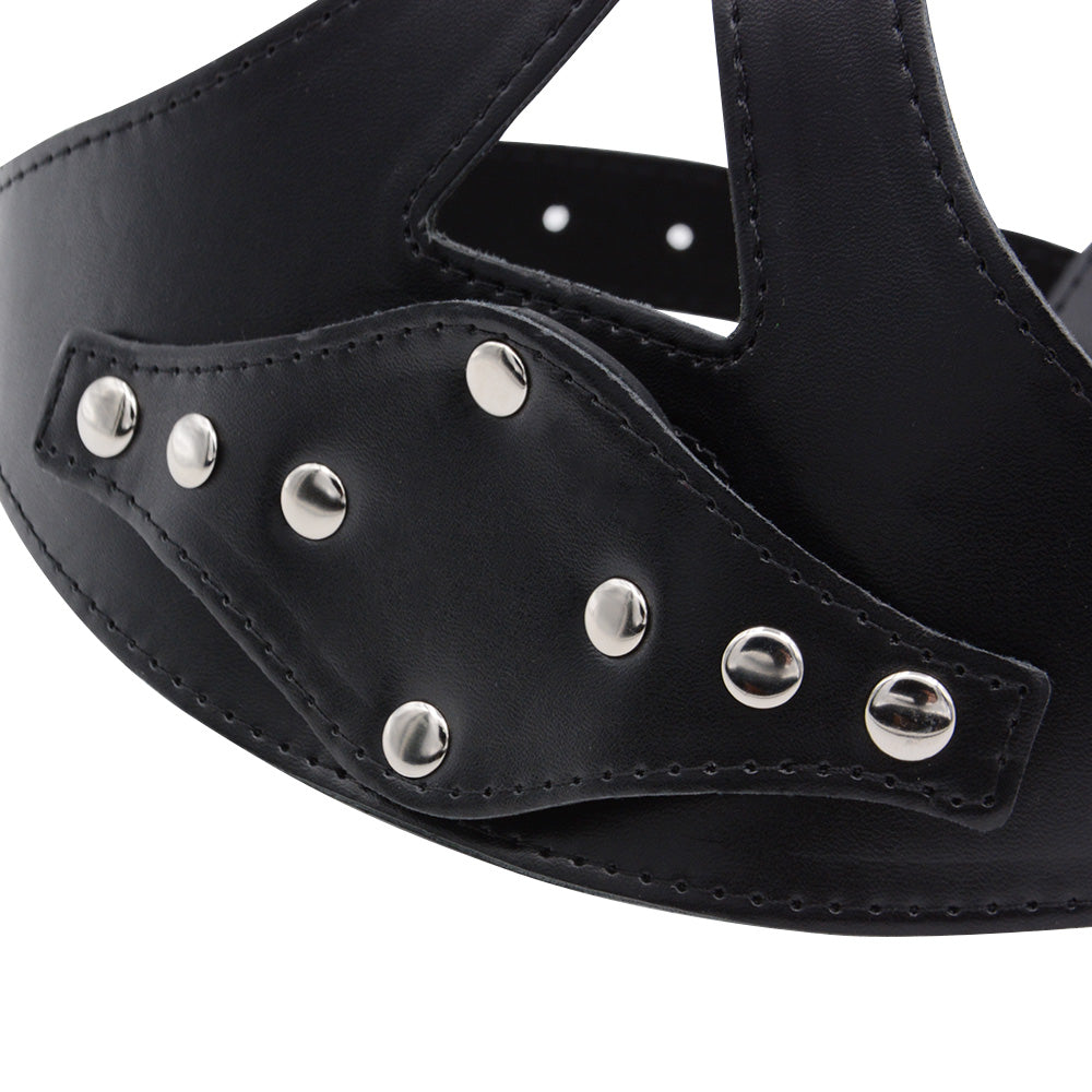Removable Leather Custom Gag BDSM Dildo Mask