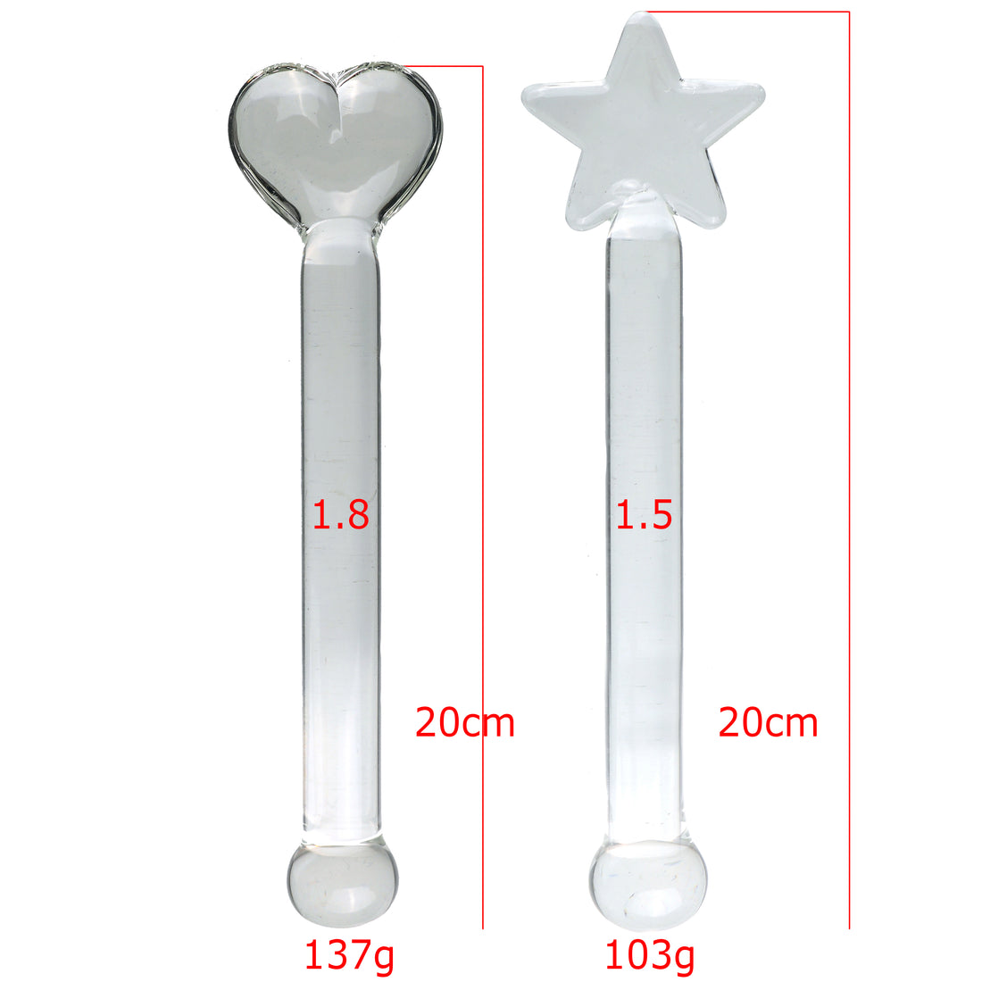 Cute Clear Fairy Masturbating Glass Rod