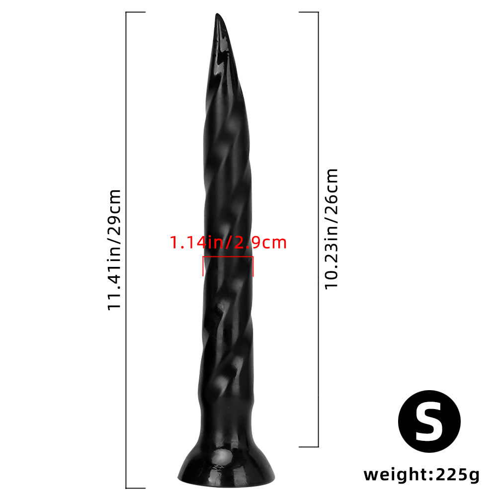 14 Inch Threaded Extra Long Nail Tapered Dildo