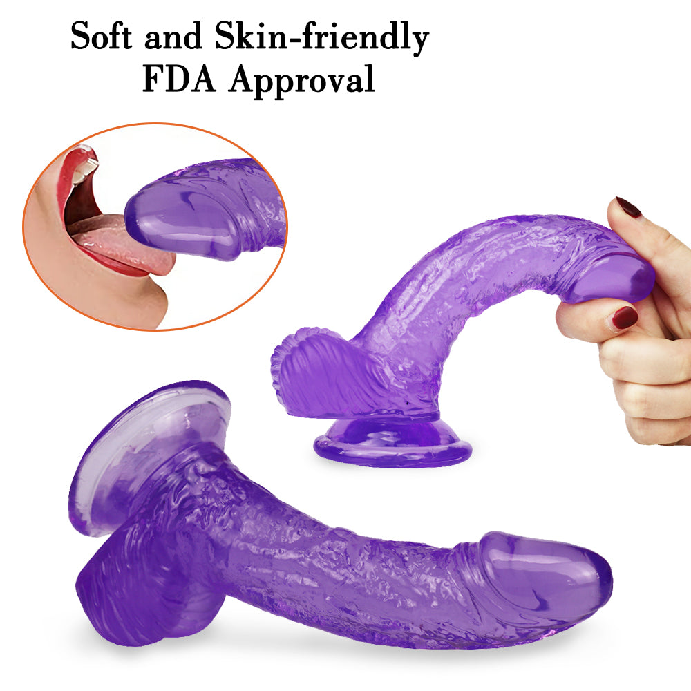 Purple curved dildo