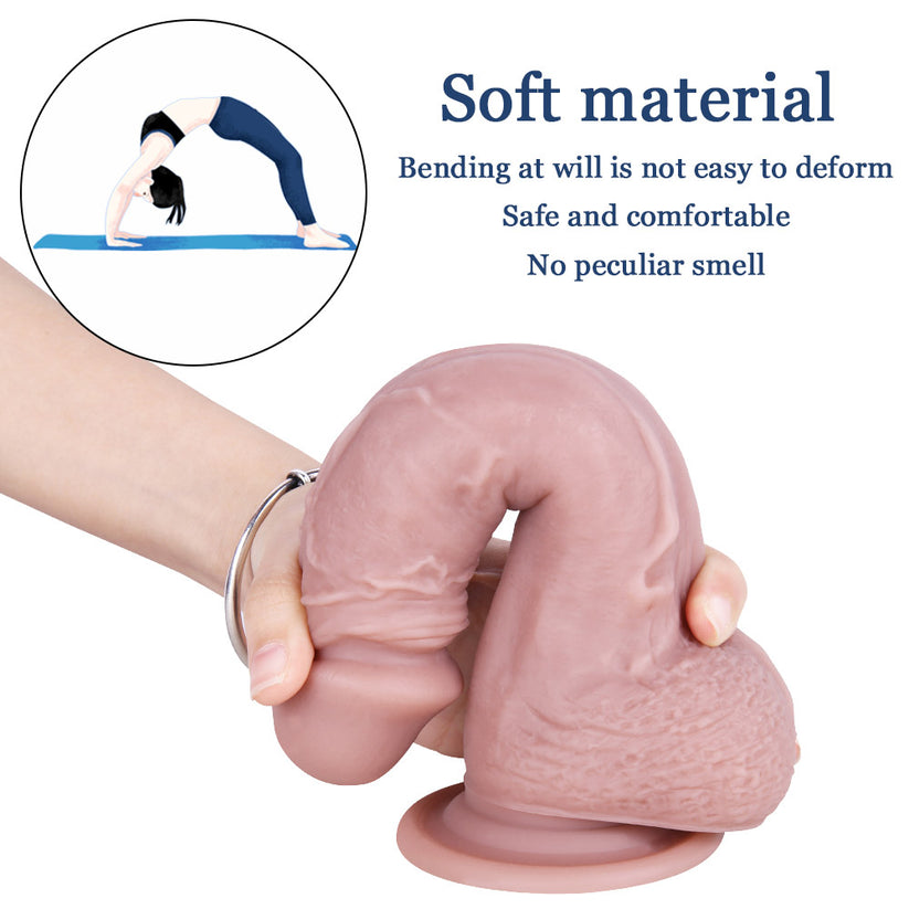 Soft Flesh Silicone Realistic 8 in Dildo