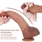 Load image into Gallery viewer, 9 Inch Curved Dildo Realistic With Suction Cup Balls