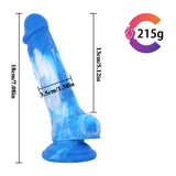 Laden Sie das Bild in den Galerie-Viewer, 7 Inch Blue Silicone Dildo