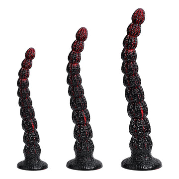 Long Monster Soft Silicone Beads Anal Dildo