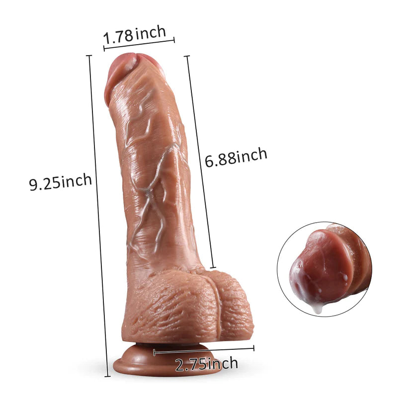 Squishy Dildo Silicone Realistic 9 inch