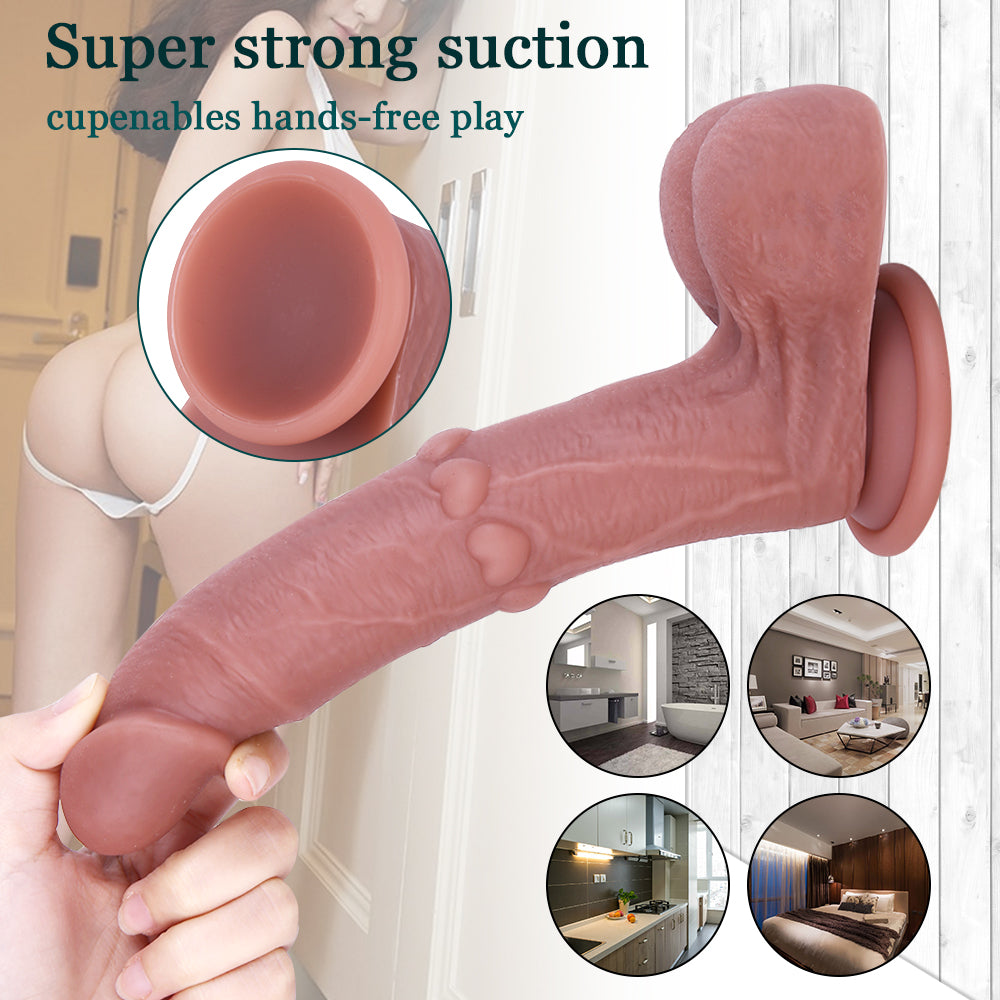 Heart Dildo Textured Strap On