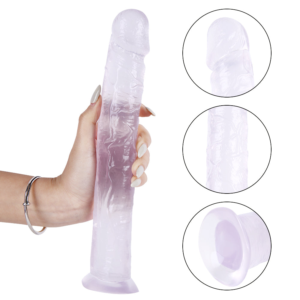 Clear Suction Cup Dildo Straps On 10 Inch