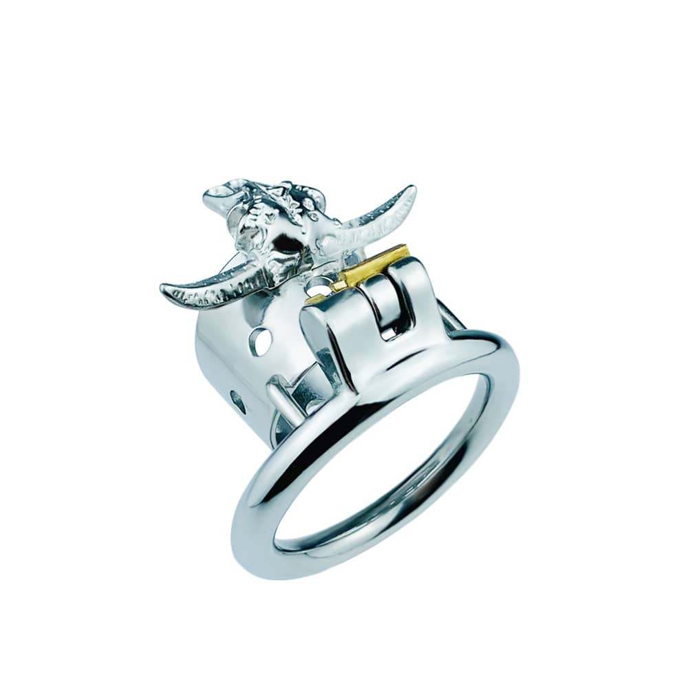 Bull Head Metal Male Chastity Cage