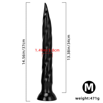 14 Inch Threaded Extra Long Nail Tapered Dildo